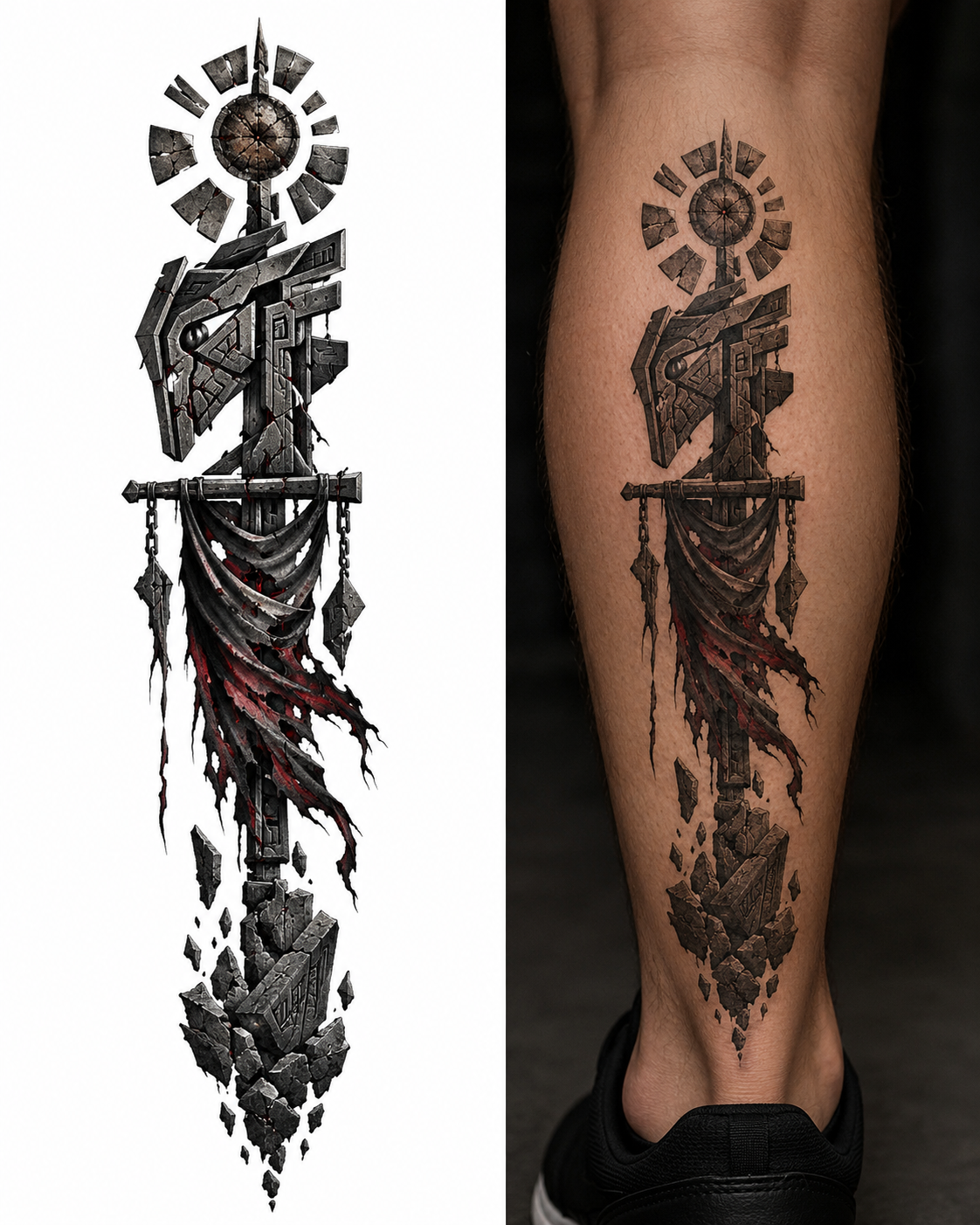 ABSTRACT DRACO STANDARD from the Dacian Symbolism — EUR 15 tattoo collection